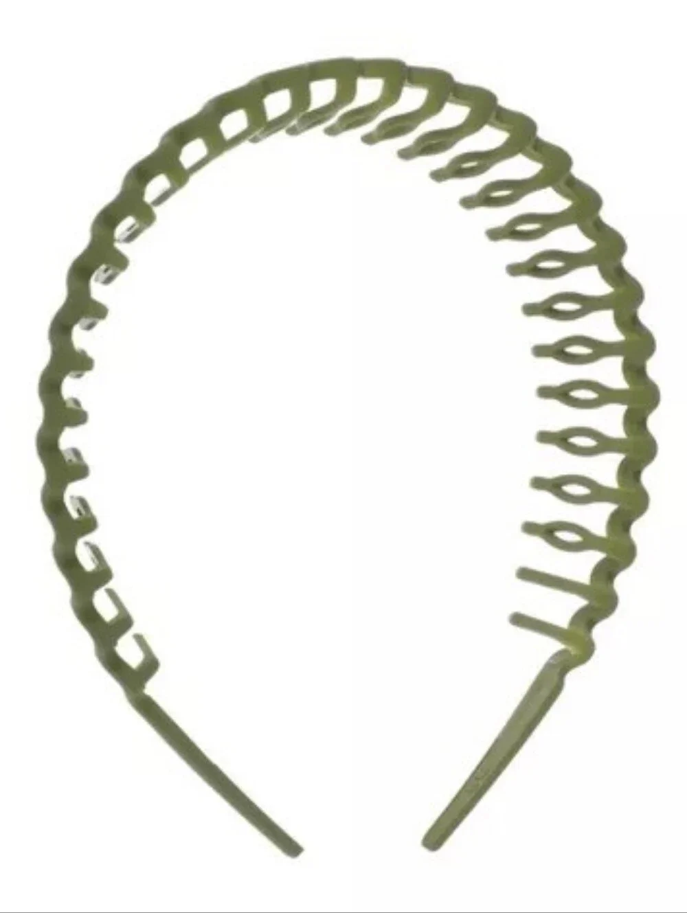 Olive Green Sculpted Wave Headband - Women Accessories
